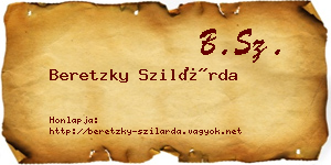 Beretzky Szilárda névjegykártya